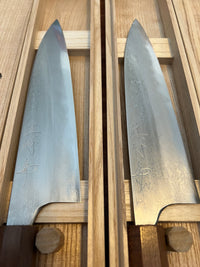 Mazaki Damascus Gyuto Hon-Sanmai 210 mm  Aogami Super