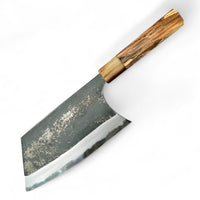 Custom Sugi Tadokoro Nakagawa W2 Tank 180mm - Spalted Dogwood and Marbled Horn