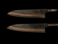 Hatsukokoro Dark Yorokobi Kurozome Copper SLD Gyuto 210 mm - Blade Only