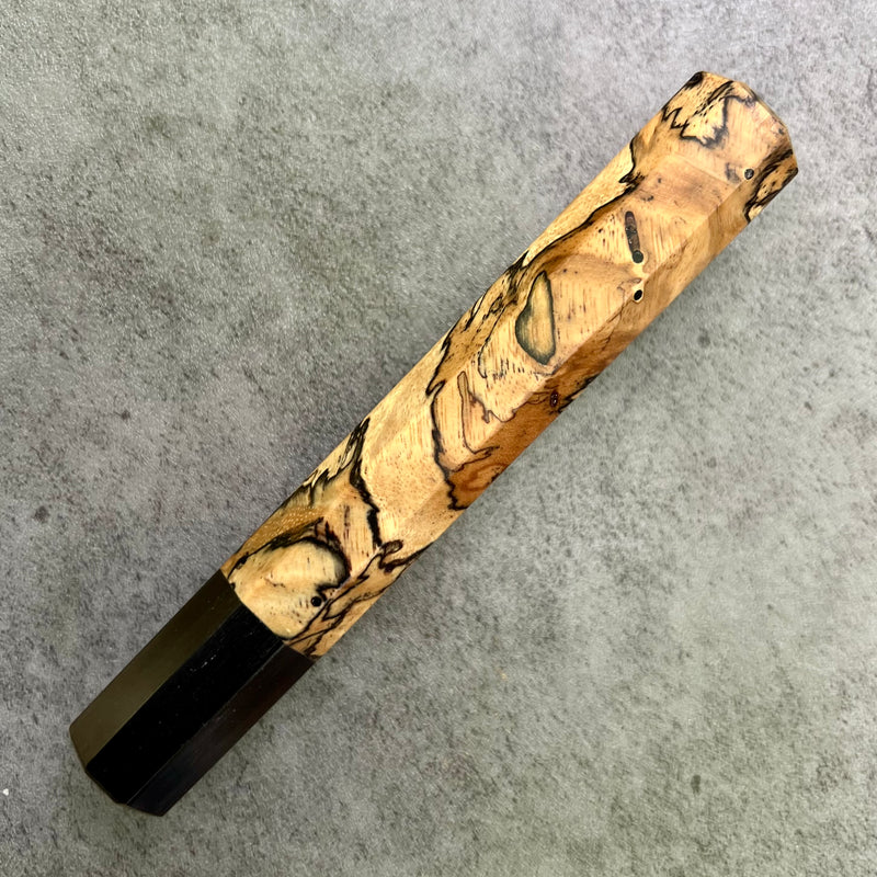 Custom Japanese Knife handle (wa handle)  for 165-210mm : Spalted Tamarind and horn