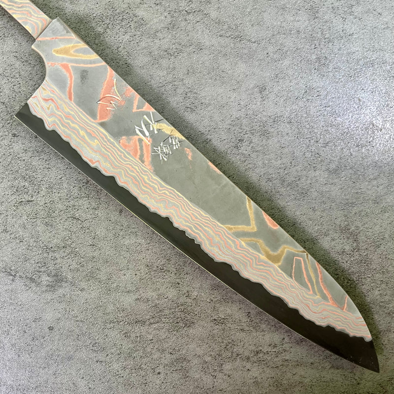 Hatsukokoro Nigara Dark Irodori B2 rainbow Gyuto 240mm : Blade Only