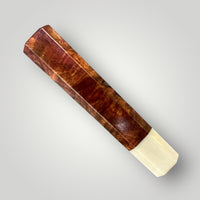 Custom Japanese Knife handle (wa handle)  for 240-260 mm : Bloodwood burl and white pearl acrylester