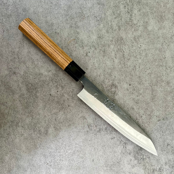 Hatsukokoro Kurokaze Stainless clad W2  Petty 150 mm - Teak and horn