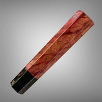 Custom Japanese Knife handle (wa handle)  for 240 mm: Sequoia burl and buffalo horn | Sugi Cutlery