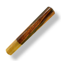 Custom Japanese Knife handle (wa handle)  for 165-210 mm: Desert Ironwood and blonde