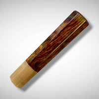 Custom Japanese Knife handle (wa handle)  for 165-210 mm: Desert Ironwood and blonde