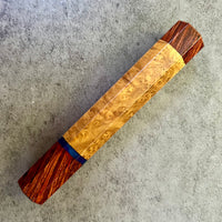 Custom Japanese Knife handle (wa handle)  for 165-210mm :  Cheese wood burl and cocobolo