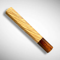 Japanese Knife handle (wa handle)  for 165-225 mm :  Olive and desert ironwood