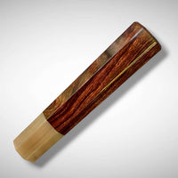 Custom Japanese Knife handle (wa handle)  for 165-210 mm: Desert Ironwood and blonde