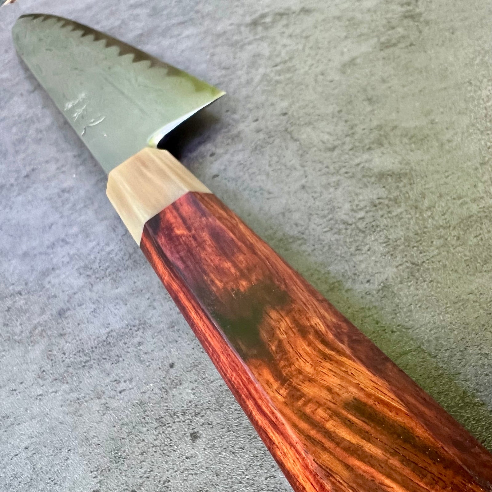 073.-Custom Utility knife - サイアメースローズウッド Custom Nakagawa B1 Damascus Gyuto 240mm - Beautiful Siamese