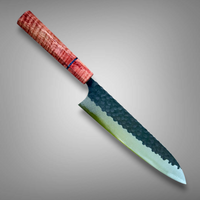 Custom Masakage Koishi AS Gyuto 210mm  - Curly mango and vintage poker chip