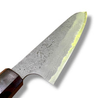 Custom Hatsukokoro Nigara Ryusui B2 Damascus  Tsuchime Gyuto 240 mm - Maple Burl and desert ironwood burl
