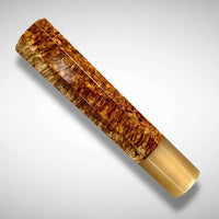 Custom Japanese Knife handle for 240mm   -  Two tone Amboyna burl and blonde