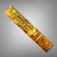 Custom Japanese Knife handle (wa handle)  for 165-210 mm: 2 tone Amboyna burl and copper
