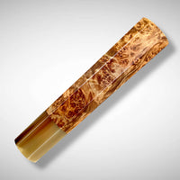 Japanese Knife handle (wa handle)  for 240-260 mm :  Maple burl and marbled horn