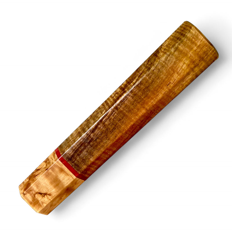 Custom Japanese Knife handle (wa handle)  for 210 mm:  Hawaiian Koa and Karelian birch