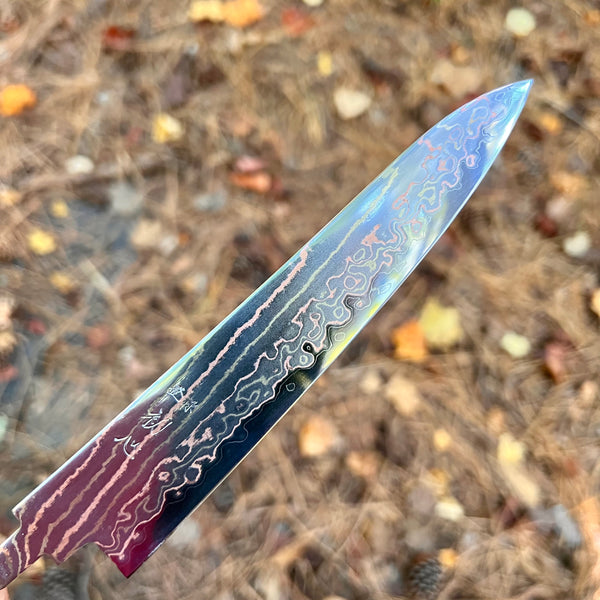 Hatsukokoro Hayabusa Rainbow Damascus B2 Petty 150 mm -  Blade Only