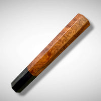 Custom Japanese Knife handle (wa handle)  for 165-210 mm: Figured Siamese rosewood and buffalo horn