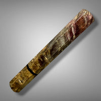 Custom Japanese Knife handle (wa handle)  for 165-210 mm: Triple dyed box elder burl