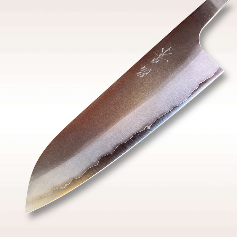 Custom Masakage Yuki Nashiji Shirogami #2 Santoku 165mm - Blade only