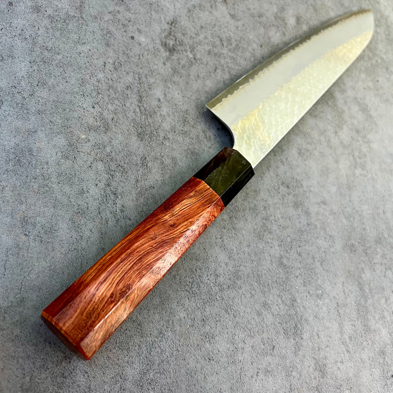 Custom Nigara Hamono SG2 Migaki Tsuchime Gyuto 240 mm -    Siamese Rosewood and Horn
