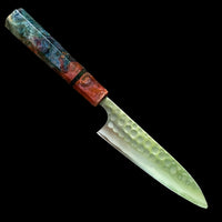 Custom Anryu B2 hammered 120 mm Petty - Dyed maple burl