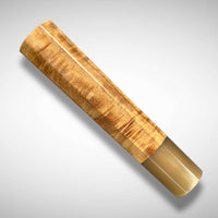 Custom Japanese Knife handle (wa handle)  for 165-210 mm:  Curly Primavera and Blonde