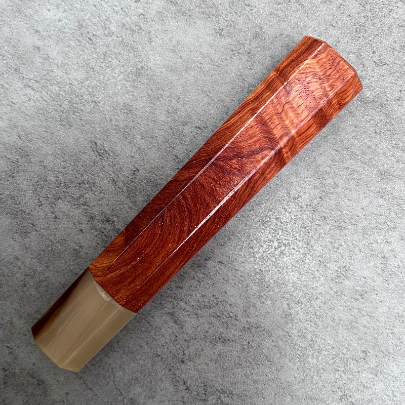 Custom Japanese Knife handle (wa handle)  for 240mm - Siamese Rosewood and horn