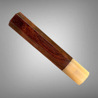 Japanese Knife handle (wa handle)  for 240 mm :  Honduran Rosewood and Blonde horn