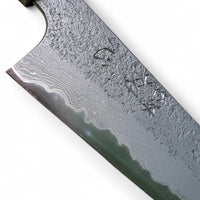 Custom Hatsukokoro Nigara Ryusui B2 Damascus  Tsuchime Gyuto 240 mm - Honduran Rosewood Burl