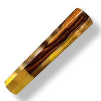 Custom Japanese Knife handle (wa handle)  for 165-210 mm: Desert Ironwood and blonde