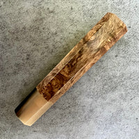 Japanese Knife handle (wa handle)  for 210 mm - Two tone Honduran rosewood burl and blonde