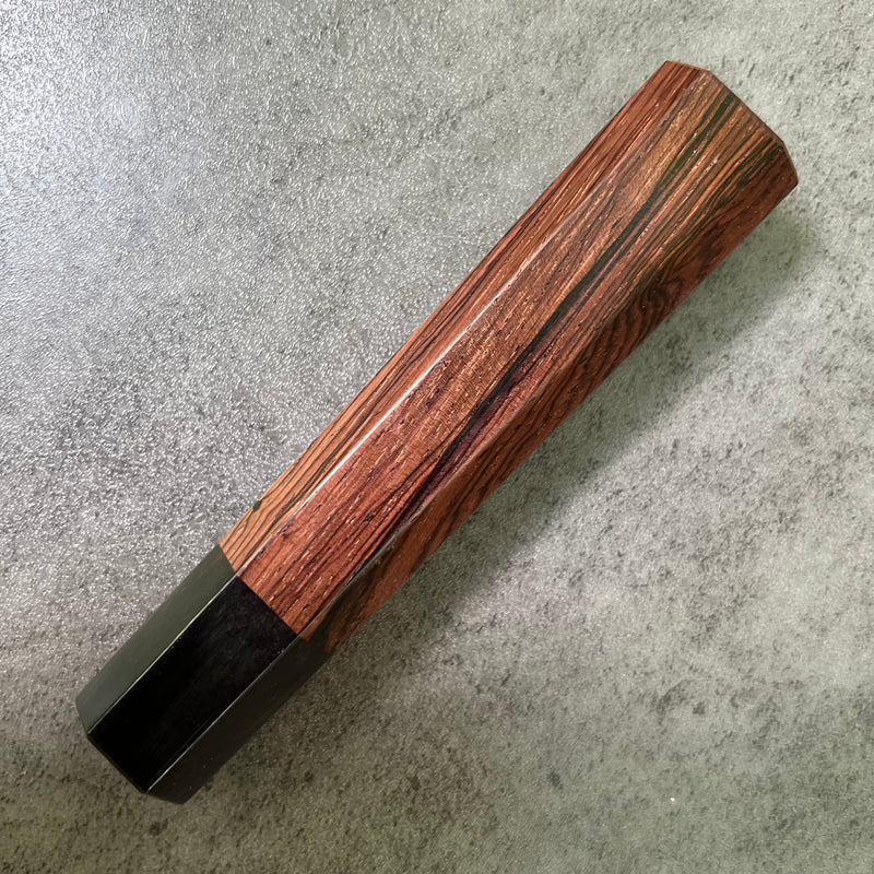 Custom Japanese Knife handle (wa handle)  for 165-210mm :  Nice Honduran rosewood and buffalo horn