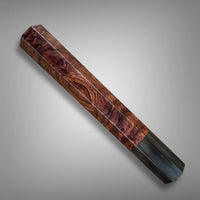 Japanese Knife handle (wa handle)  for 240 mm :  Cocobolo burl and horn