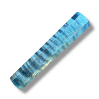 Custom Japanese Knife handle (wa handle)  for 165-210 mm: Dyed curly maple blue