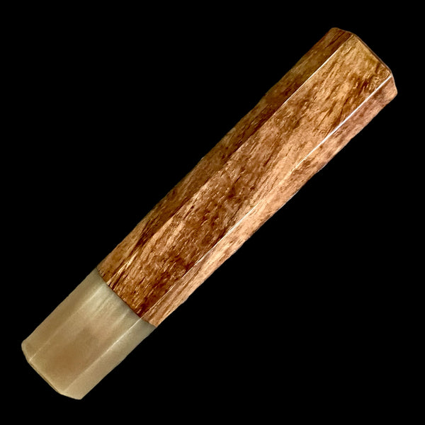 Custom Japanese Knife handle (wa handle)  for 165-210mm : Koa (suble curl)  and blonde