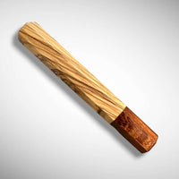 Custom Japanese Knife handle (wa handle)  for 165-210 mm: Olive and desert ironwood