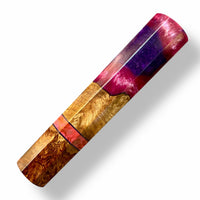 Custom Japanese Knife handle (wa handle)  for 165-210 mm: Honduran Rosewood burl hybrid