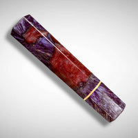 Japanese Knife handle (wa handle)  for 165-225 mm :  Dyed amboyna burl hybrid