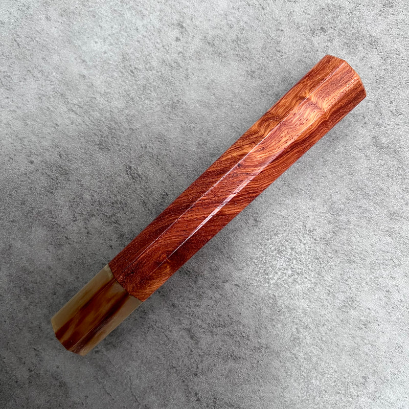 Custom Japanese Knife handle (wa handle)  for 240mm - Siamese Rosewood and horn