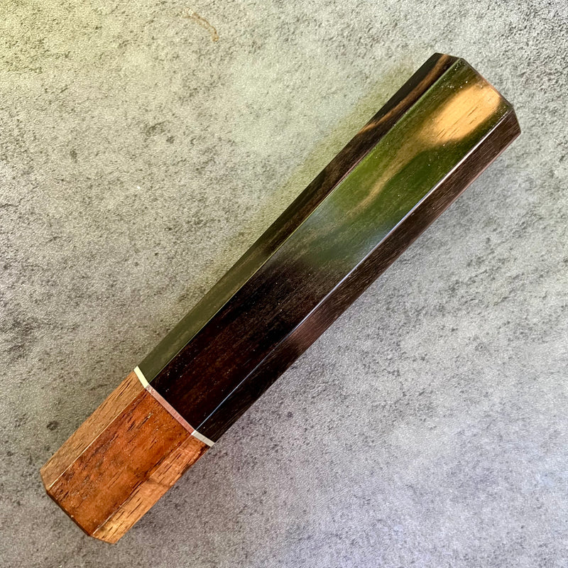 Custom Japanese Knife handle (wa handle)  for 240mm : Royal ebony and Hawaiian Koa