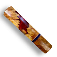 Custom Japanese Knife handle (wa handle)  for 165-210 mm:  Hybrid Maple burl