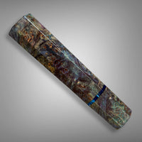 Custom Japanese Knife handle (wa handle)  for 165-210 mm: Double dyed Maple Burl and vintage poker chip
