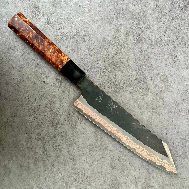 Custom Hatsukokoro Yorokobi kurouchi SLD Copper Gyuto 210mm - Canadian  yellow cedar burl