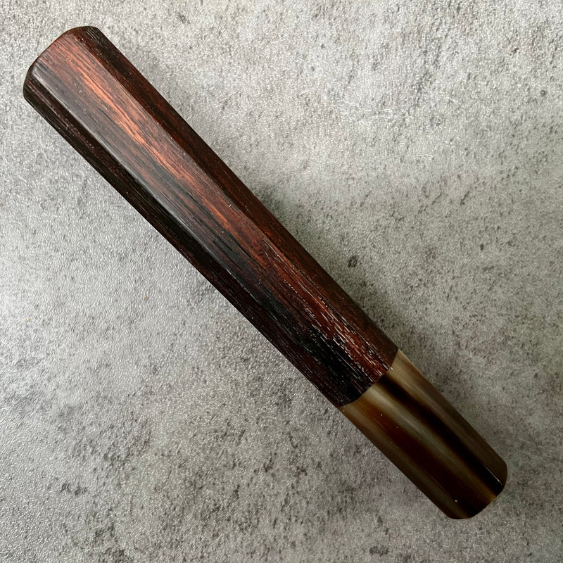 Hanoi Made Custom Japanese Knife handle (wa handle)  for 165-180 : Saimese Rosewood and marble horn
