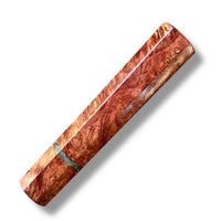 Custom Japanese Knife handle for 240mm   - Red dyed maple burl