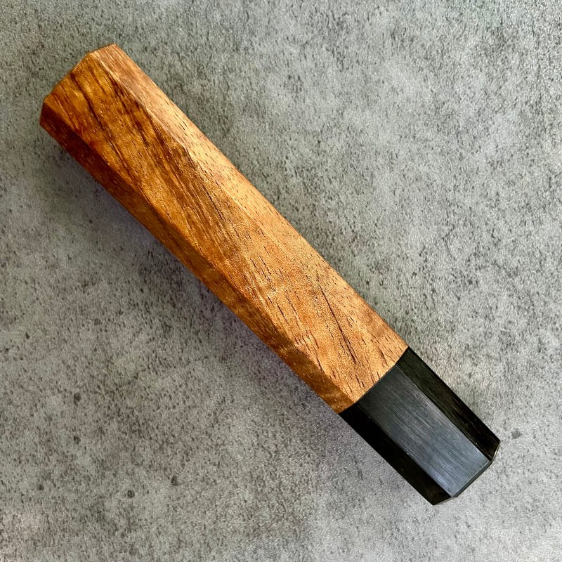 Custom Japanese Knife handle (wa handle)  for 165-210mm : Hawaiian Koa and buffalo horn