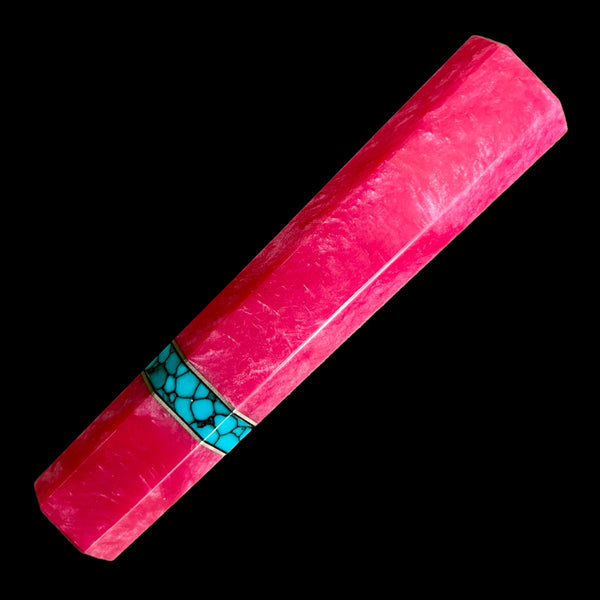 Custom Japanese Knife handle (wa handle)  for 165-210mm : Pink and turquoise