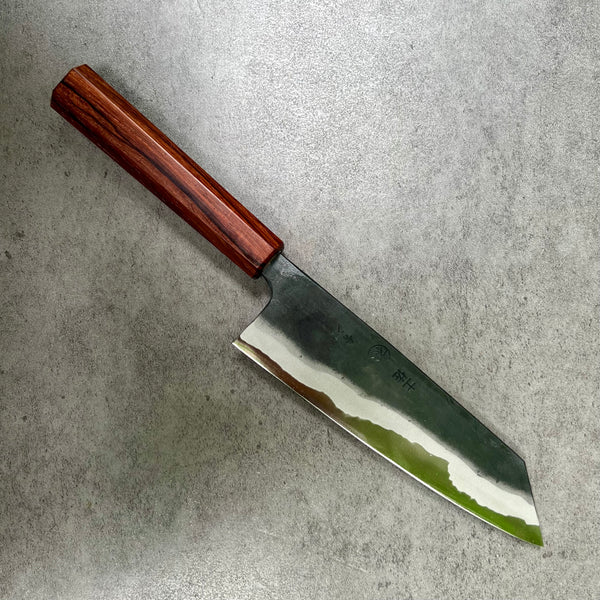 Custom Kyohei Shindo Iron clad Aogami Kurouchi Bunka 165mm - Honduran Rosewood