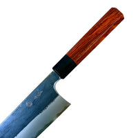 Sugi Tadokoro Tanaka Aogami Super Gyuto 240 Kurouchi Finish - Curly Siamese Rosewood and buffalo horn